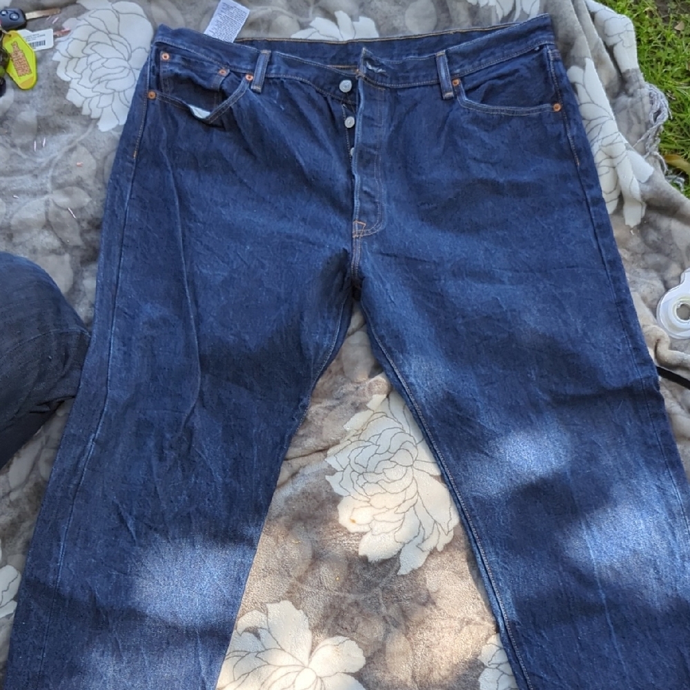 Levi's Blue Relaxed Fit Jeans with Classic Denim Texture
